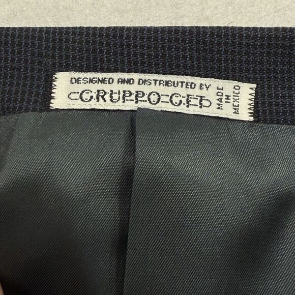 Vtg Ungaro Uomo Blazer Jacket Men 39R Black Wool Two Button Gruppo GFD Italy 90s - Picture 4 of 16